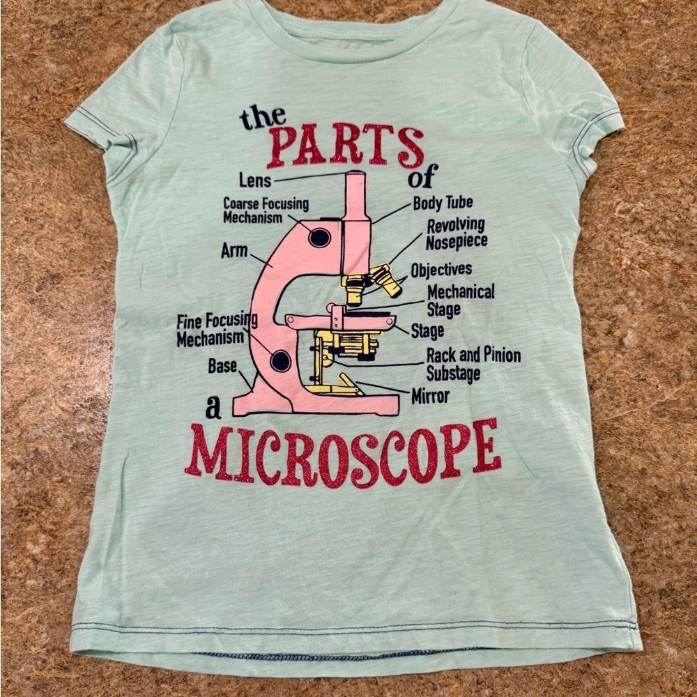 Peek Girls Microscope Science T-Shirt - Size 8